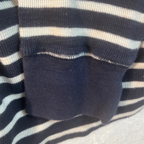 Arizona Jeans Co Mens Long Sleeve Striped Thermal Shirt Top XL Navy White Preppy - Picture 4 of 6